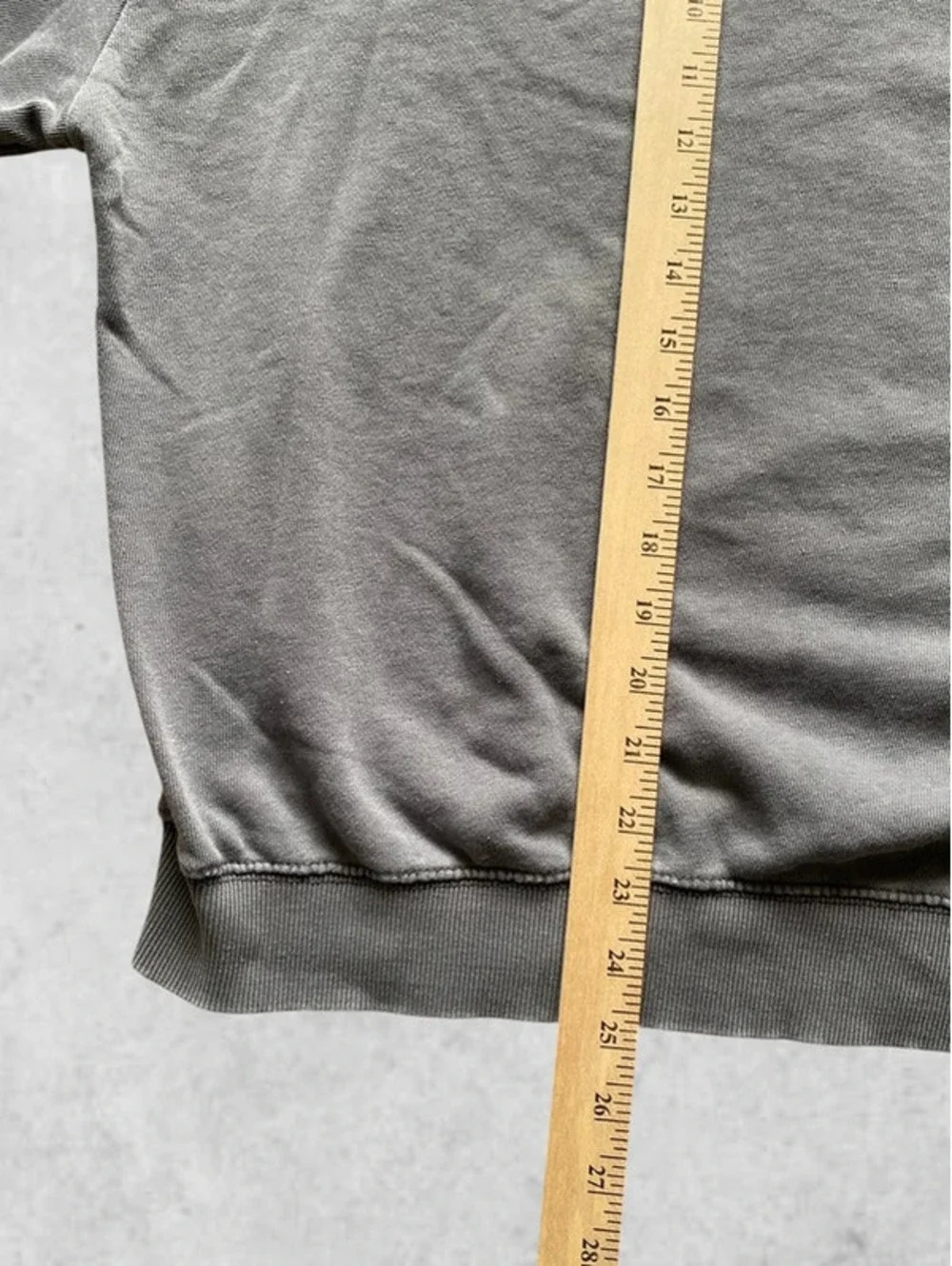 Pull&Bear Men Sweatshirt S Boxy Loose Gray Cotton Vintage Wash Soft Pullover